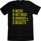 9-9-9 Challenge - Pittsburgh Baseball Tee